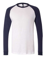 BELLA + CANVAS Men's Long Sleeve Jersey Baseball Tee