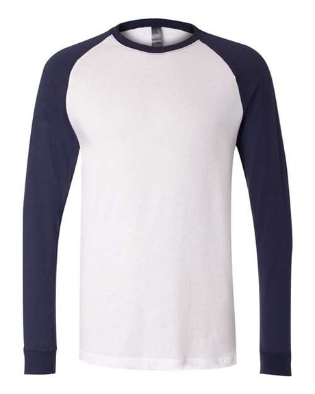 BELLA + CANVAS Men's Long Sleeve Jersey Baseball Tee