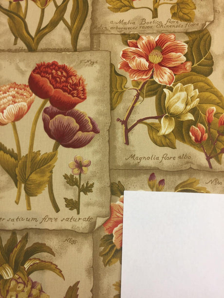Waverly Botanic Garden In Plantation Mount Vernon Collection Cotton Fabric - Floral Tropical Botanical, 54" Width (1 Yard)