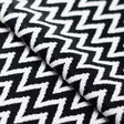 Chevron Foil Nylon Spandex Fabric - Black/White or Rainbow Chevron, 58/60" Width (1 Yard)