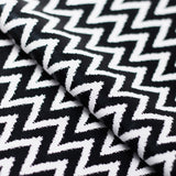 Chevron Foil Nylon Spandex Fabric - Black/White or Rainbow Chevron, 58/60" Width (1 Yard)