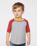 RADYAN® Toddler Baseball Fine Jersey Three Quarter Sleeve Tee