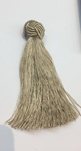 Round Ball Taupe Key Tassel - Taupe, 5" Length (100 Pieces)