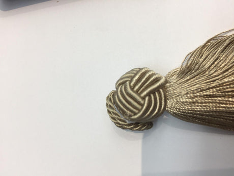 Round Ball Taupe Key Tassel - Taupe, 5" Length (100 Pieces)