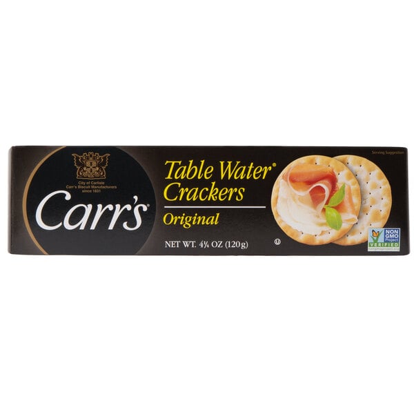 Carr's 4.25 oz. Box of Original Table Water Crackers - 12/Case