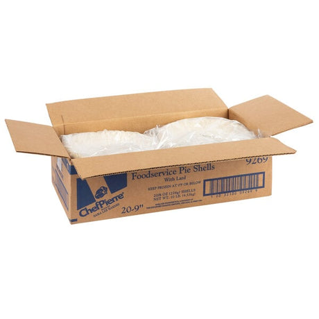 Chef Pierre 9" Deep Dish Unbaked Pie Shell - 20/Case