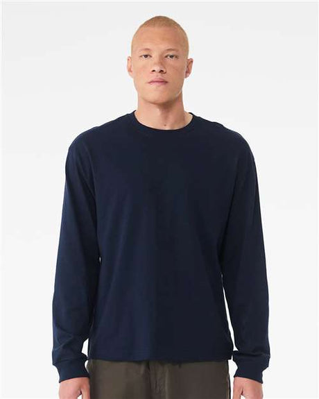 BELLA + CANVAS Heavyweight Crewneck Long Sleeve Tee in Maroon