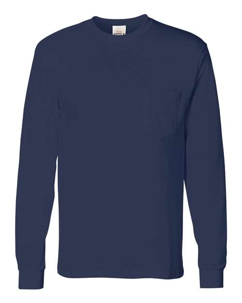 Hanes Men's Authentic Long Sleeve Pocket T-Shirt
