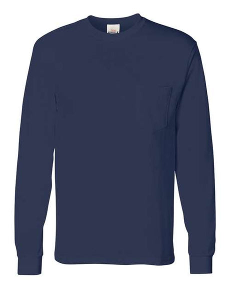Hanes Men's Authentic Long Sleeve Pocket T-Shirt