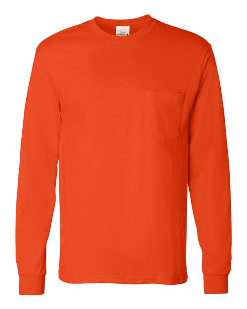Hanes Men's Authentic Long Sleeve Pocket T-Shirt