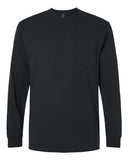 Gildan Ultra Cotton Long Sleeve Crewneck Pocket T-Shirt