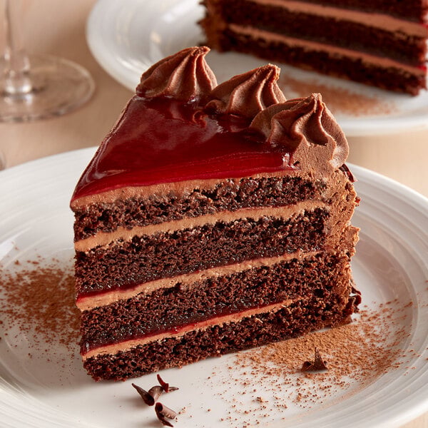 Pellman Raspberry Chocolate Cake 74 oz. - 4/Case