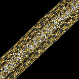 1" Silver Gold Metallic Braid