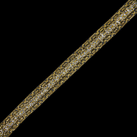1" Silver Gold Metallic Braid