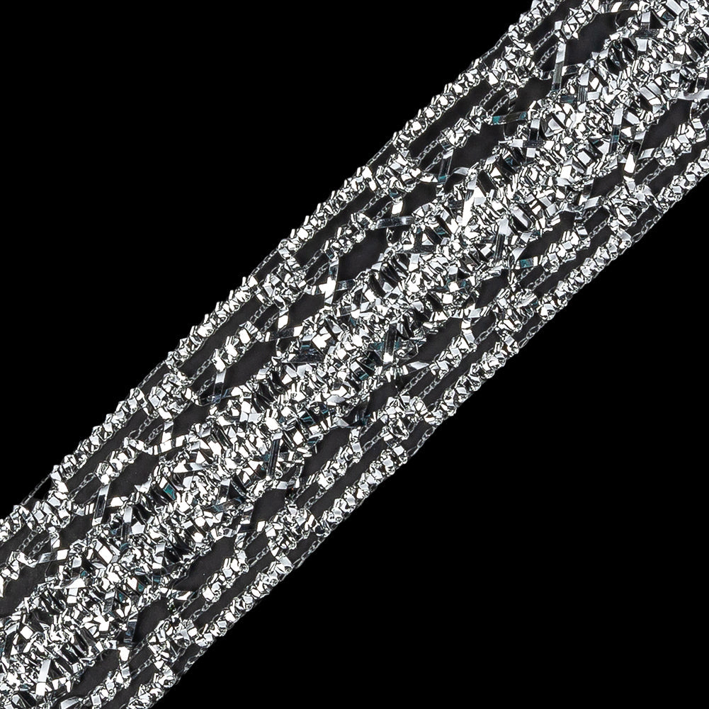 1" Silver Metallic Braid