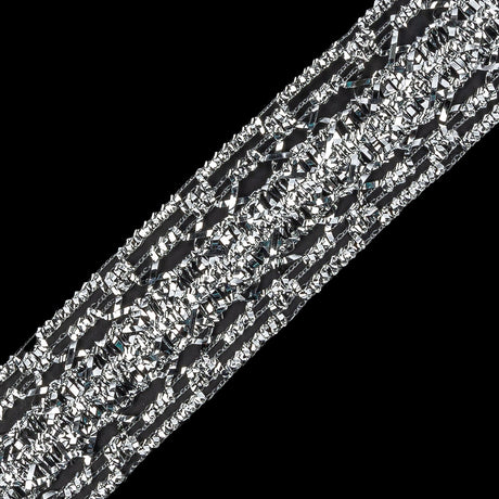 1" Silver Metallic Braid