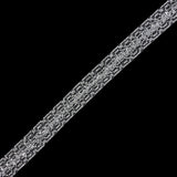 1" Silver Metallic Braid