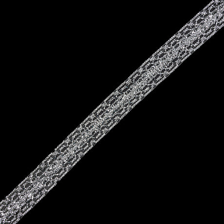 1" Silver Metallic Braid