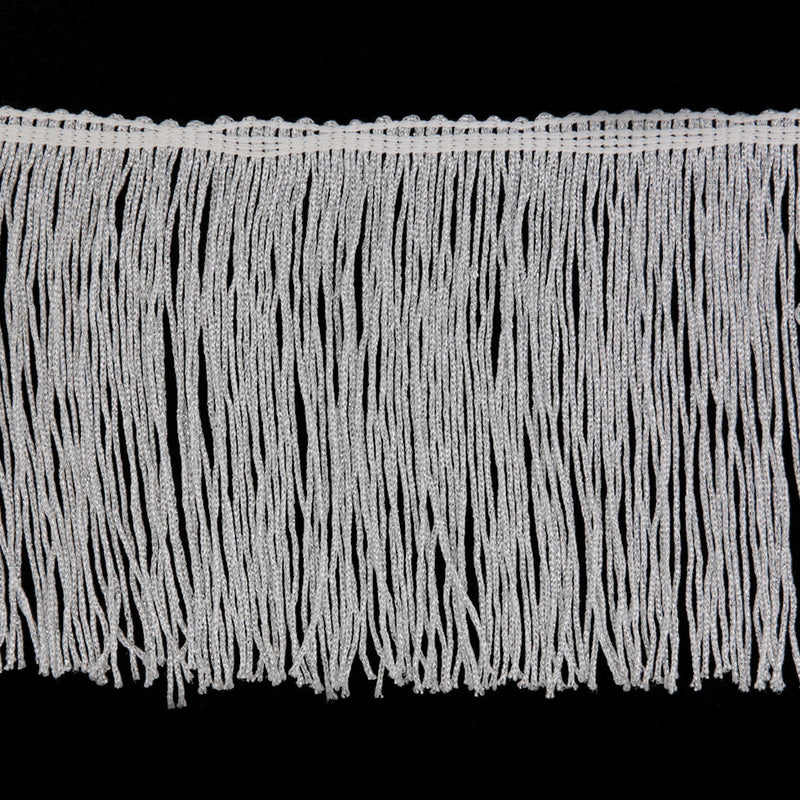 6" Silver Metallic Fringe