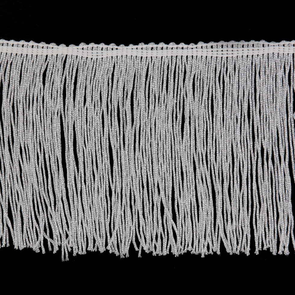 6" Silver Metallic Fringe