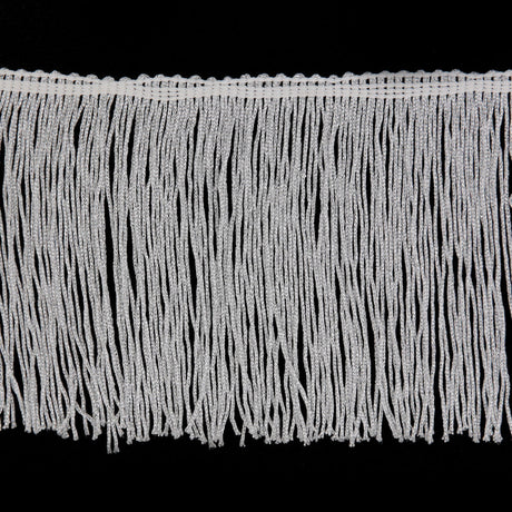 6" Silver Metallic Fringe