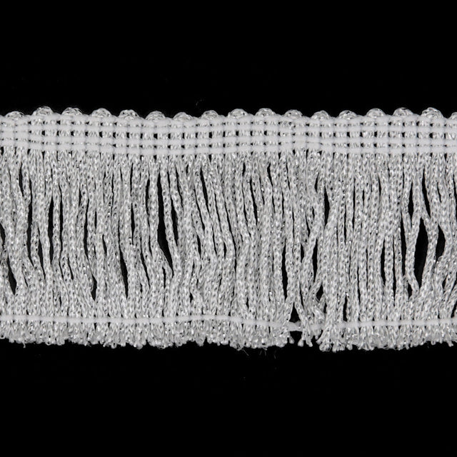 2" Silver Metallic Fringe