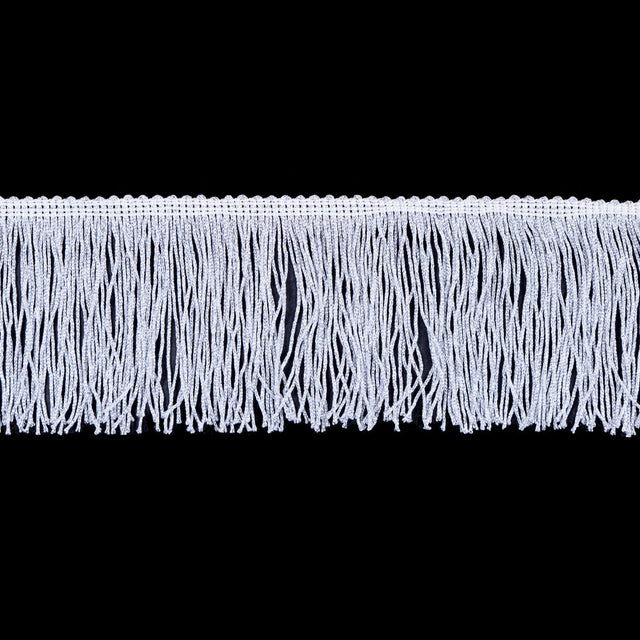 4" Silver Metallic Fringe