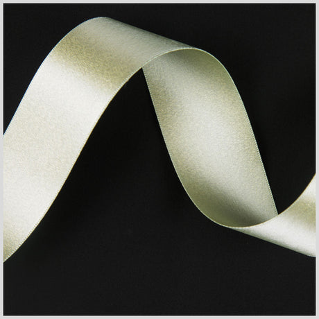 7/8" Celadon/Gold Double Face Metallic Satin Ribbon