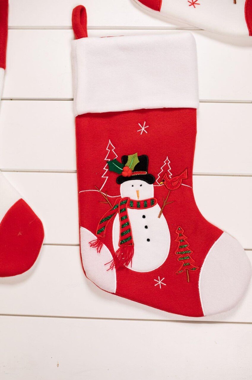 19” Red/White Reindeer/Penguin/Snowman/Santa Stocking