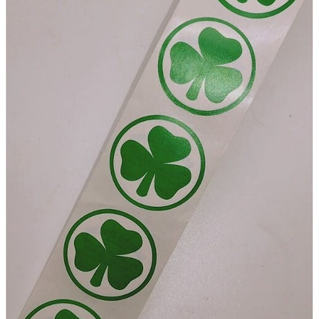 Festive Shamrock Sticker Roll for St. Patrick's Day Crafts 100 Pc