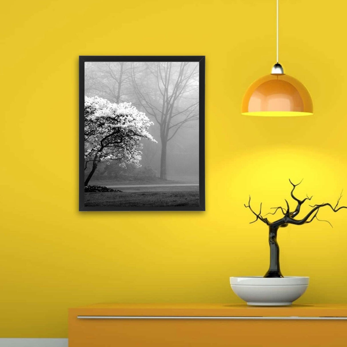 16x20" Black Frame – Horizontal/Vertical, No-Nail Hanging, Safe Front Protection!