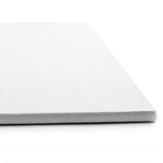 O'Creme Square White Cake Drum Board 14" x 1/4" Thick, Pack of 10
