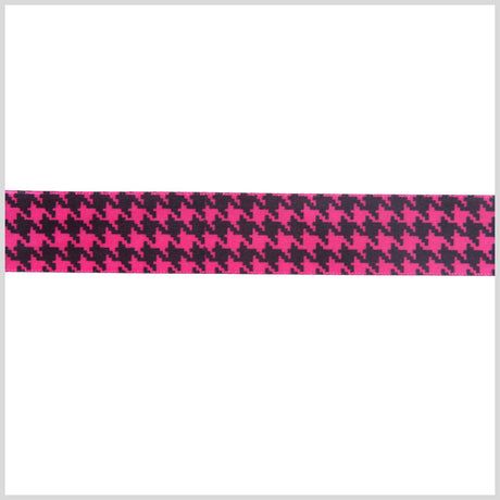7/8" Shocking Pink Printed Satin Ribbon