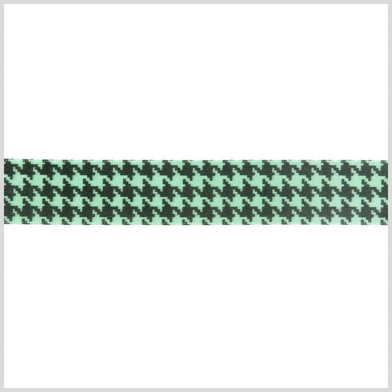 Mint Printed Satin Ribbon