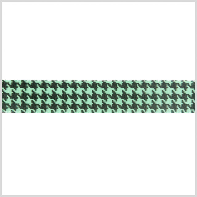 Mint Printed Satin Ribbon