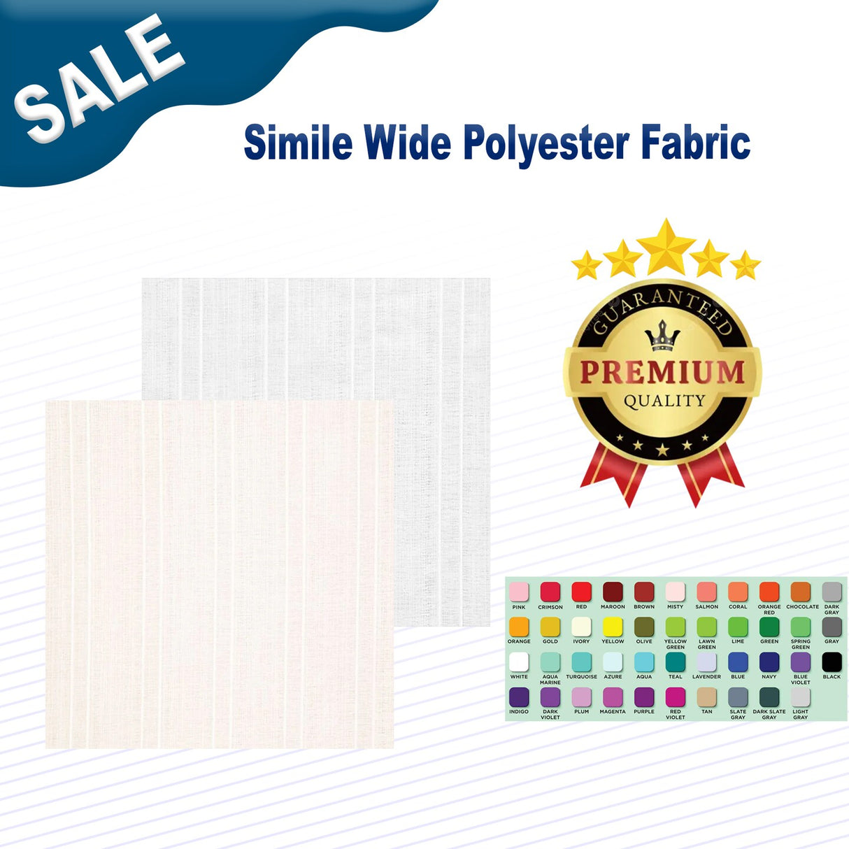 1 Yard Simile Wide Polyester Fabric