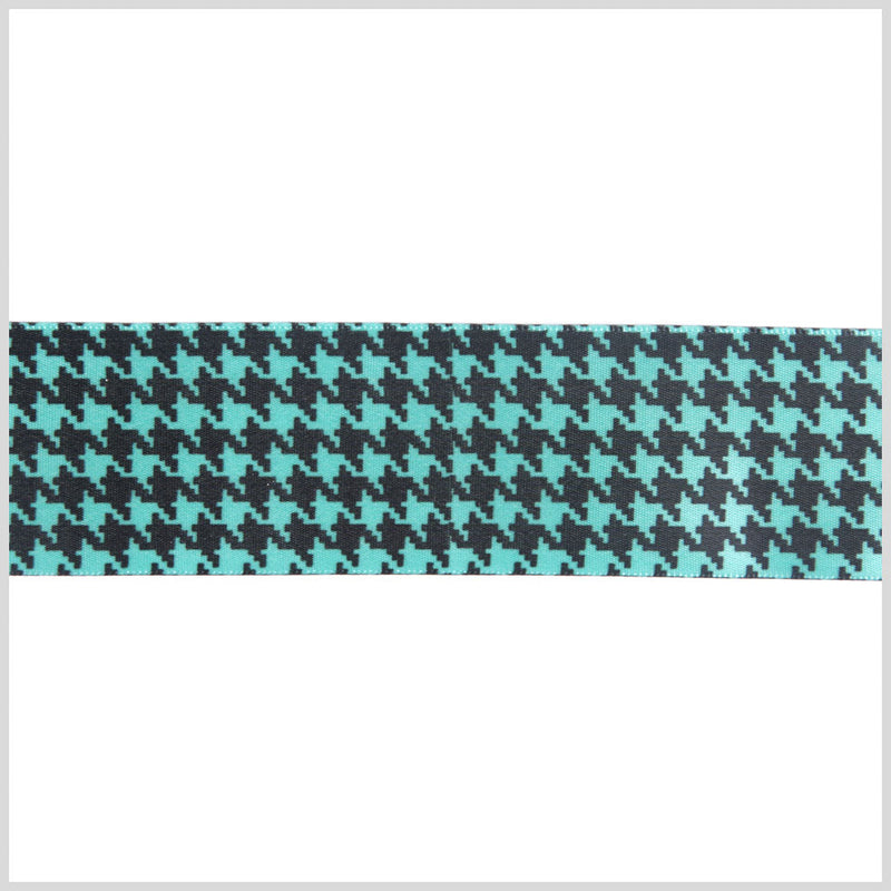 1.5" Exotic Aqua Printed Satin Ribbon
