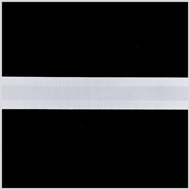 5/8" White Satin Grosgrain Ribbon