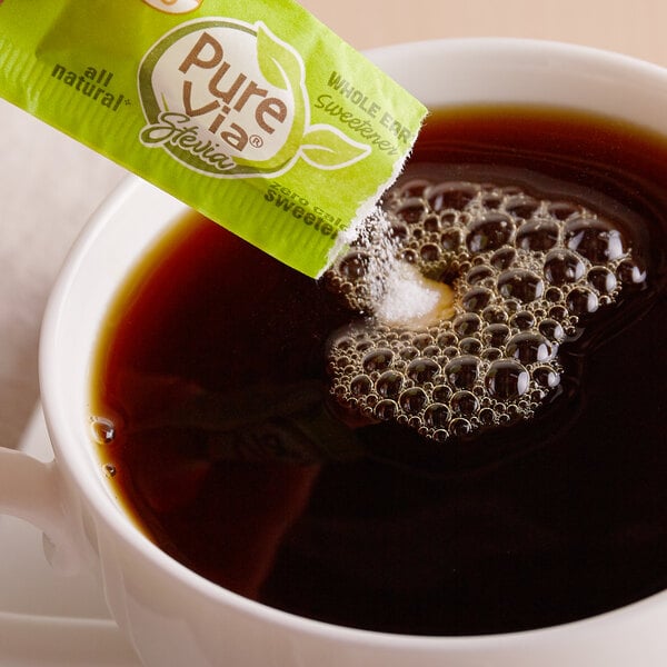 Pure Via All-Natural Stevia Sweetener Packet 1 Gram - 1,000/Case
