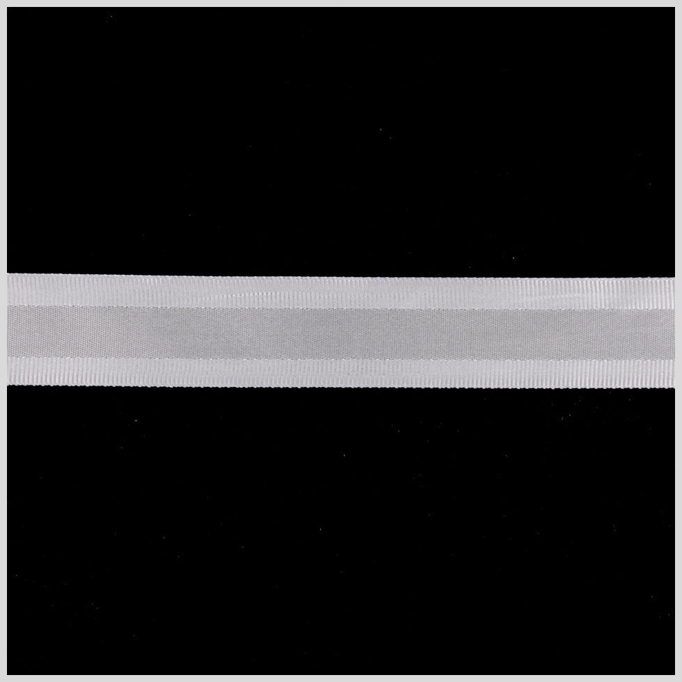5/8" Millennium Silver Satin Grosgrain Ribbon
