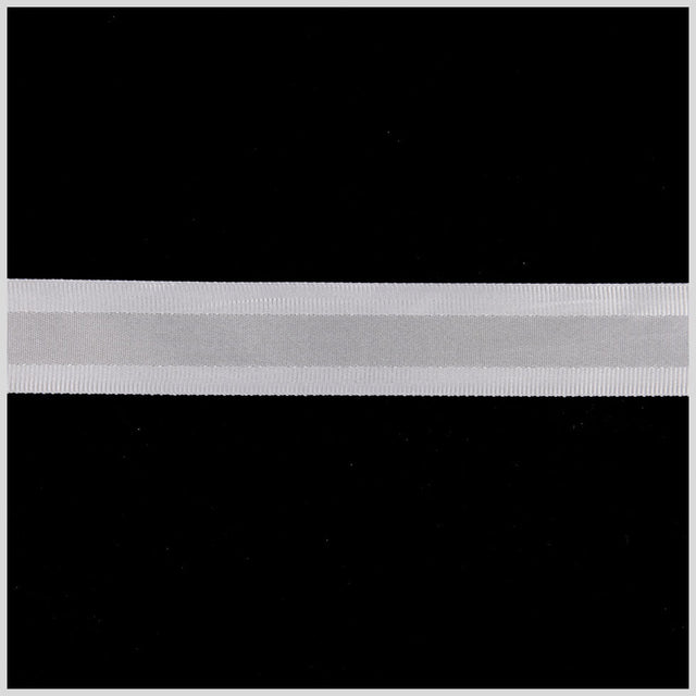 5/8" Millennium Silver Satin Grosgrain Ribbon