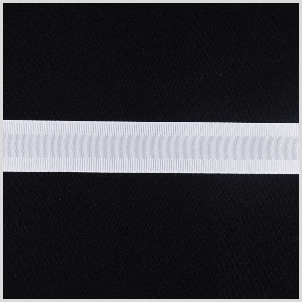 7/8" White Satin Grosgrain Ribbon