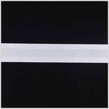 7/8" White Satin Grosgrain Ribbon
