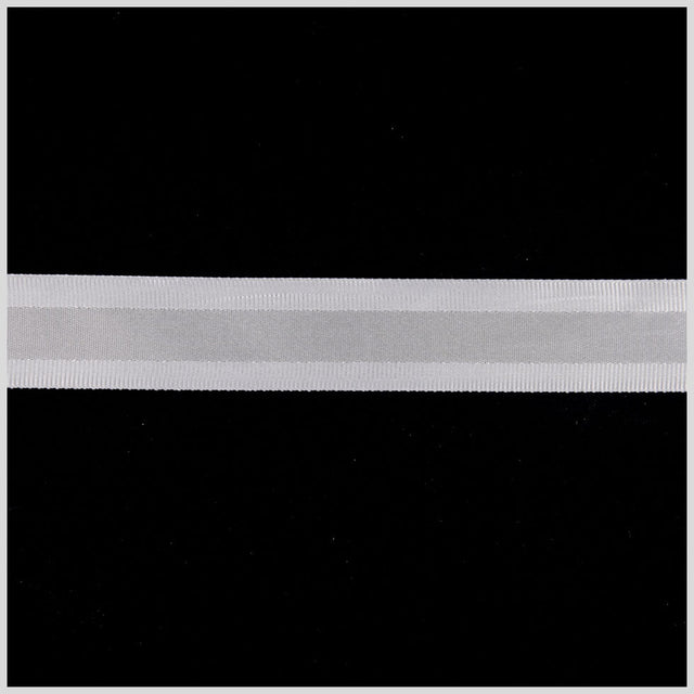7/8" Millennium Silver Satin Grosgrain Ribbon