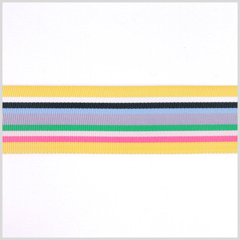 Yellow Combo Striped Grosgrain Ribbon