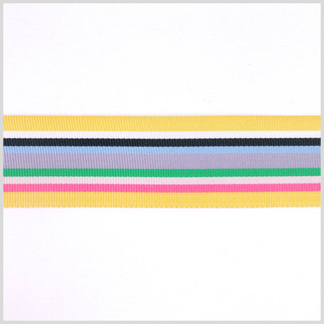 Yellow Combo Striped Grosgrain Ribbon