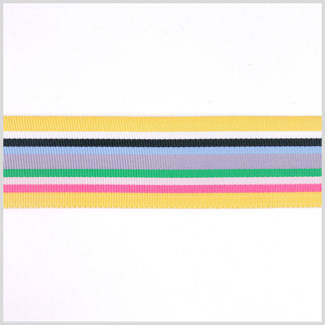Yellow Combo Striped Grosgrain Ribbon