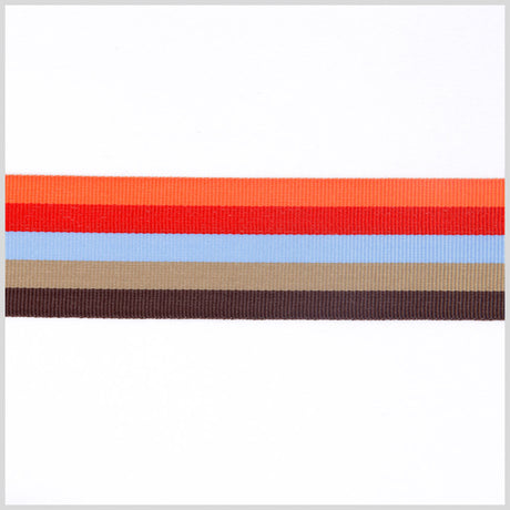 Multicolor Striped Grosgrain Ribbon