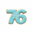 Number 76 Plastic Cookie Cutter