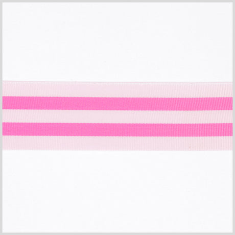 Hot Pink Striped Grosgrain Ribbon